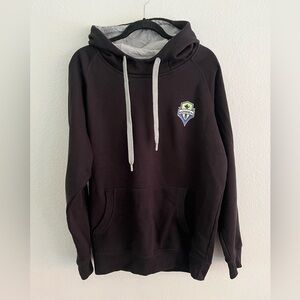Seattle Sounders Antigua Brand Black Hoodie with Logo- L